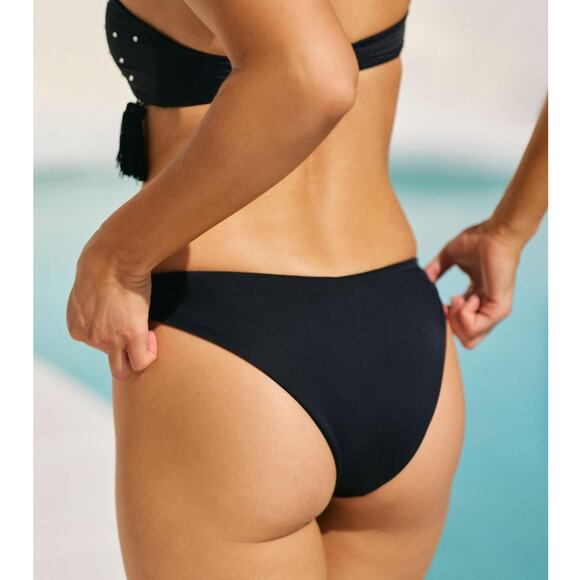 NWT Beach Riot Black Silver Rhinestones Bikini Bottoms - Small - Picture 2 of 5